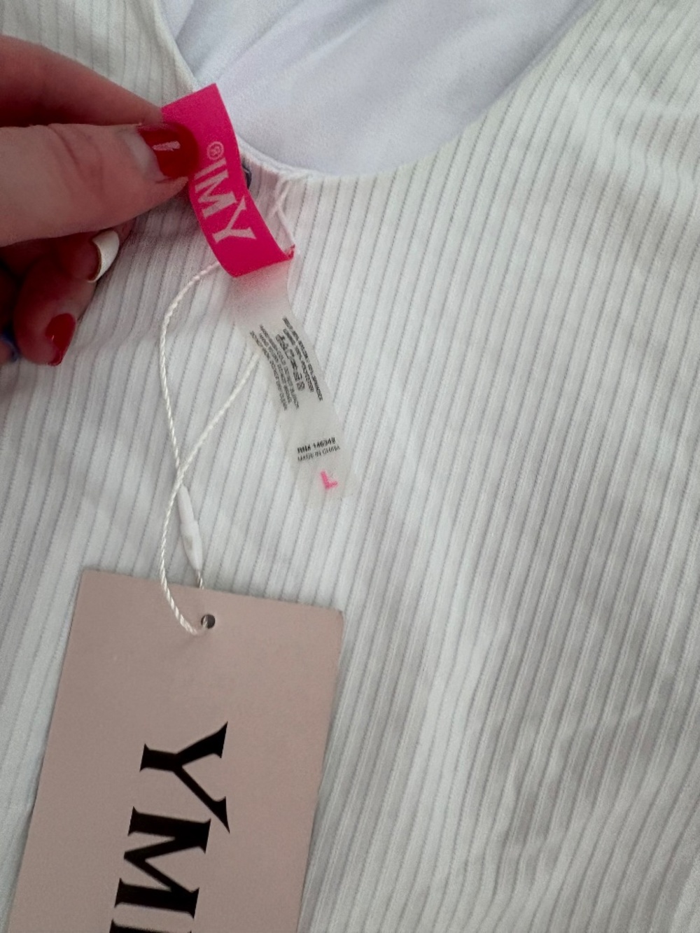 NWT YMI White One Piece Bathing Suit - Picture 5 of 5